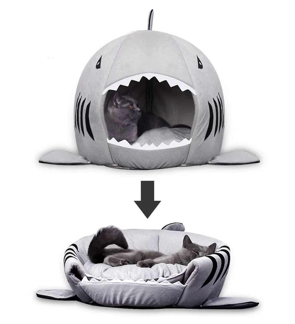 Grey cotton dog house winter warm pet bed cushion with soft sleeping area