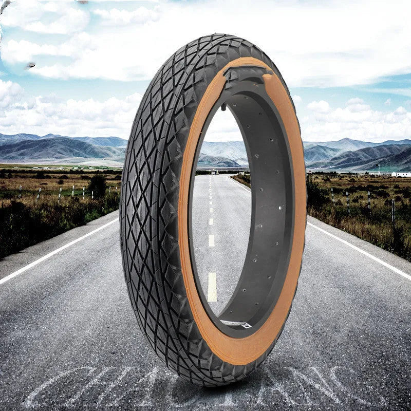 20x4.0 inch brown rubber tyre with skin edge finish for snowmobile and electric beach car replacement