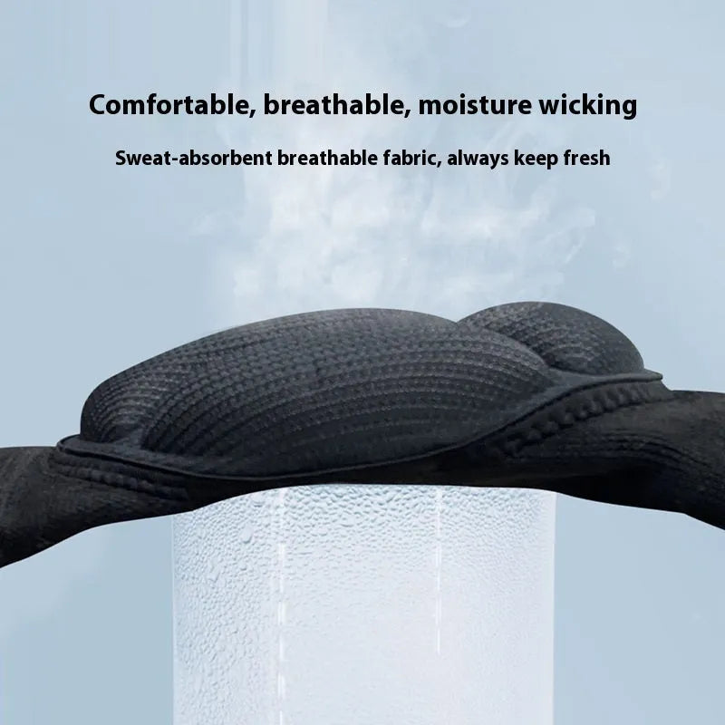 Black and blue pair of thick sponge knee pads for sports protection on a neutral background.
