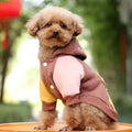 Brown cotton pet sweatshirt for a dog, showing soft knit fabric and casual fit.