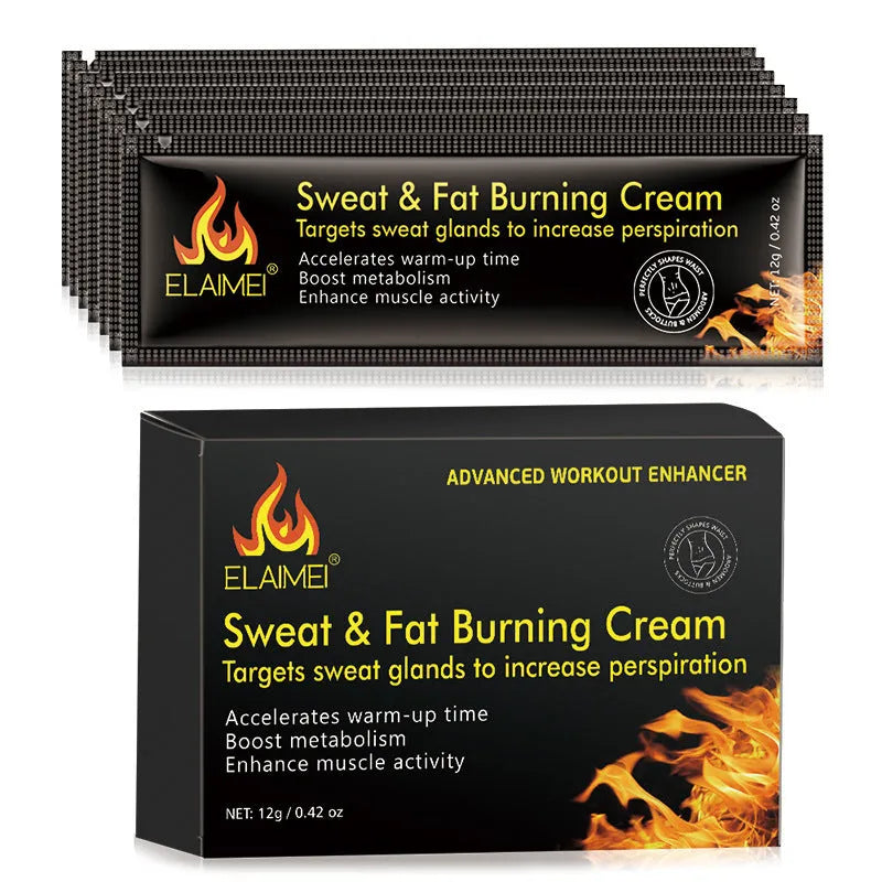 Fat burning fever cream in black tube for weight loss and slimming heat-activated topical application