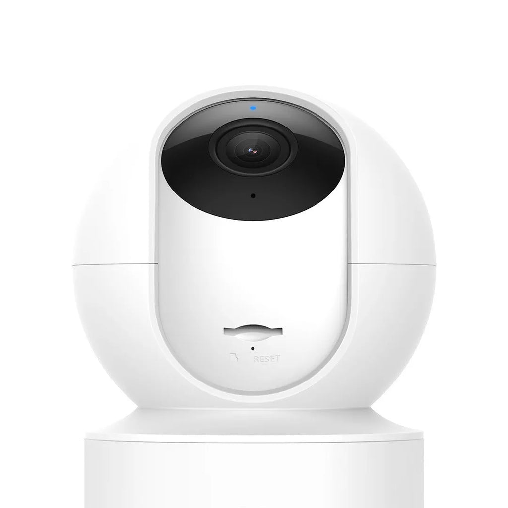 White Xiaobai smart security camera showing front view with lens