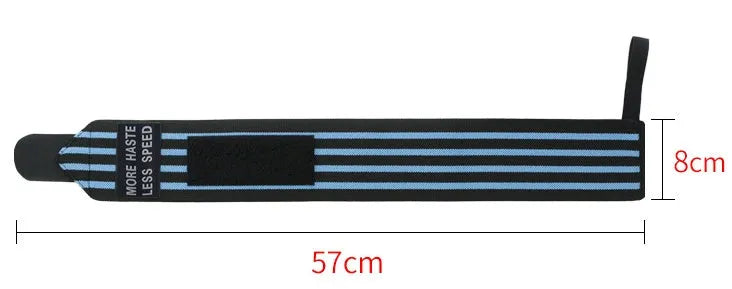 Weightlifting strength wristband in nylon with adjustable pressure, shown in orange colour
