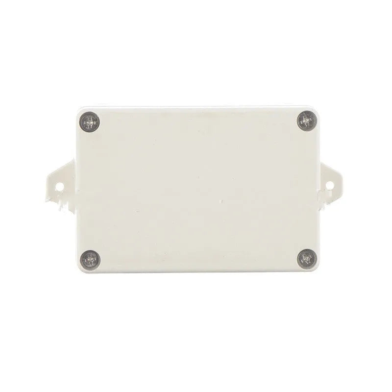 White ABS plastic security monitoring power supply waterproof box with dimensions 100mm by 68mm by 40mm.