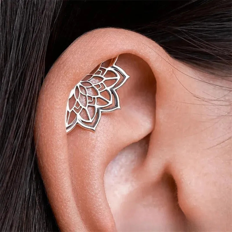 Spider web geometric mesh design stud earrings in gold and silver electroplated finishes