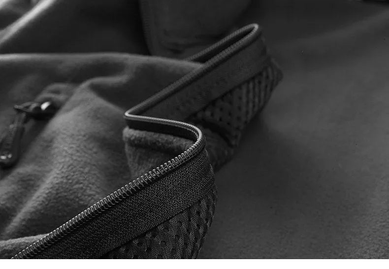 Thick military army fleece tactical jacket for men, windproof thermal, solid army green, turn-down collar