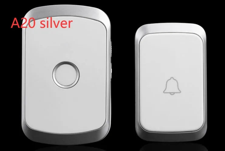 Wireless doorbell transmitter and receiver unit with 300m range and 36 melody options