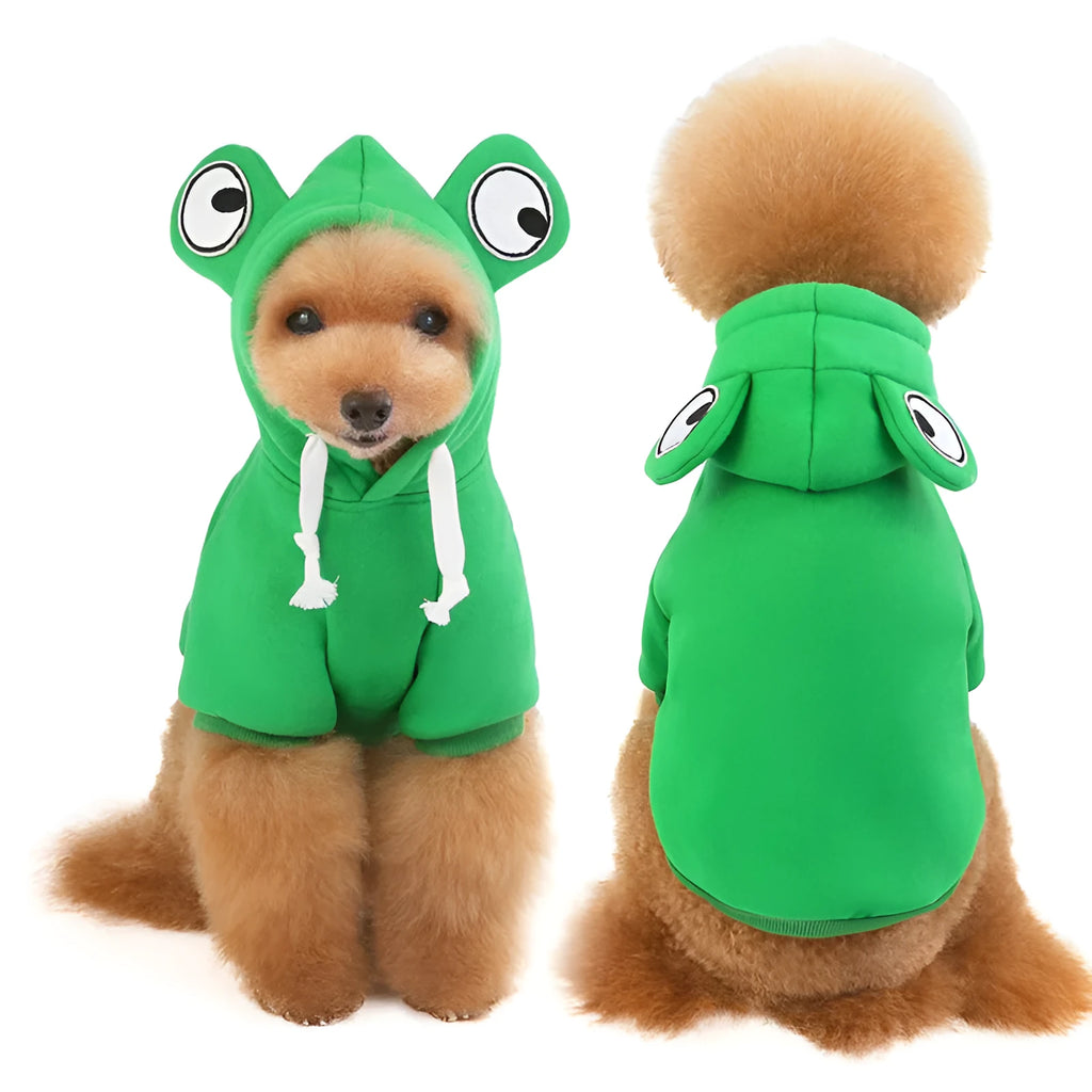 Frog Dog polyester fleece dog sweater in bee vest design for small to medium pets
