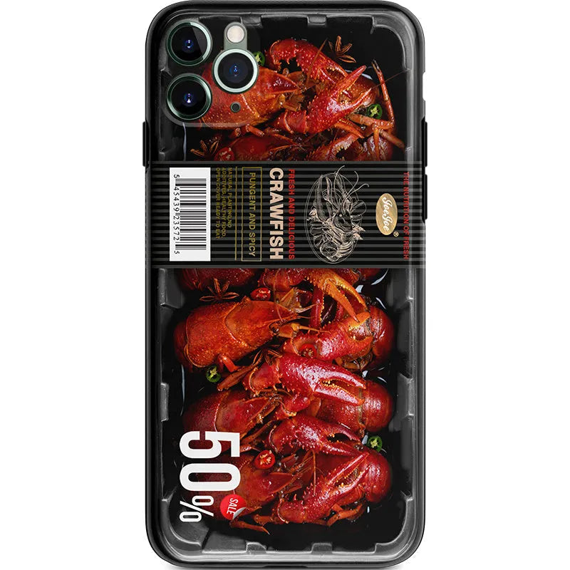 Crayfish coloured TPU phone case for Apple iPhone 6 Plus with original pseudo-style design