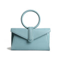 Women's one-shoulder diagonal small pocket envelope bag in cowhide with polyester lining, candy colour
