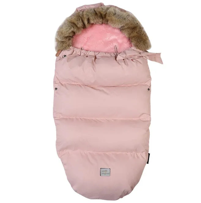 Baby stroller sleeping bag in down cotton fill, polyester fibre outer, 46x95x8cm, suitable for cold weather walks