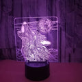 White-based LED desk lamp with clear acrylic panel displaying multiple colours, featuring a remote control.