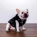 Printed black cotton pet clothes casual sweater for dogs and cats
