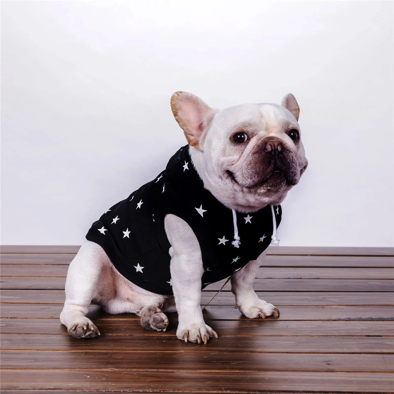 Printed black cotton pet clothes casual sweater for dogs and cats