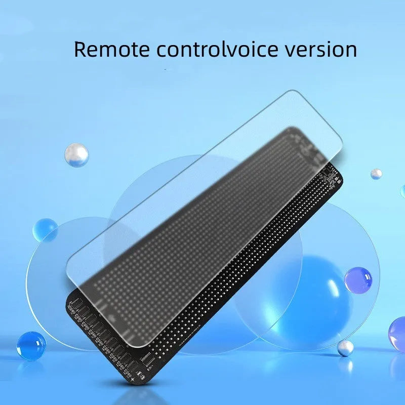 LED message board display with remote control featuring full-colour screen and multiple control options