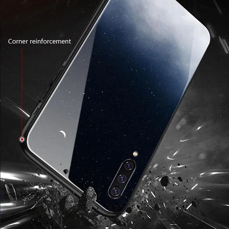 Black and navy blue silicone phone case for iPhone and Samsung Galaxy devices