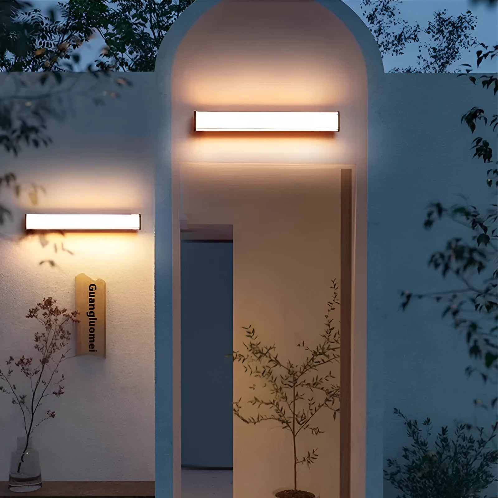 Modern simple outdoor wall light for hotel villa courtyard entrance available in five sizes