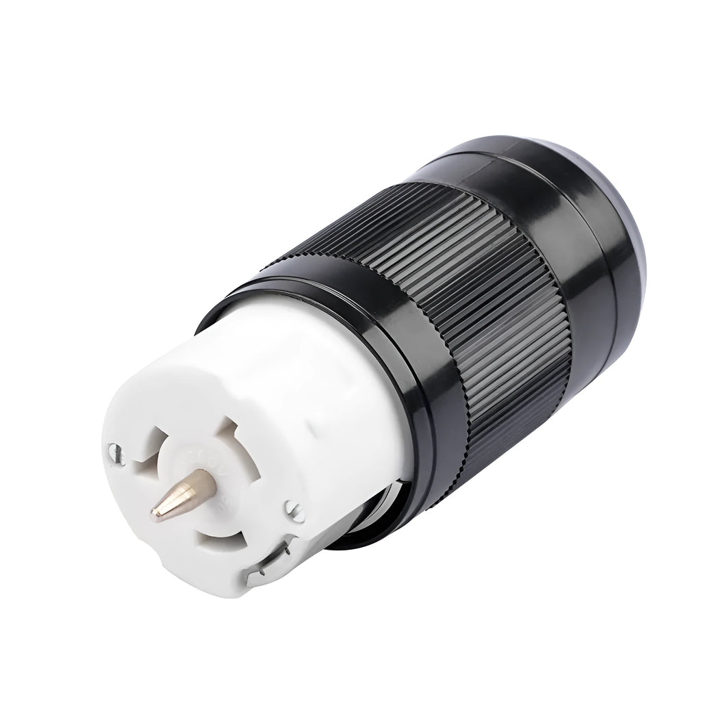 American RV 125V rear pull ring power plug with nylon housing and copper conductors