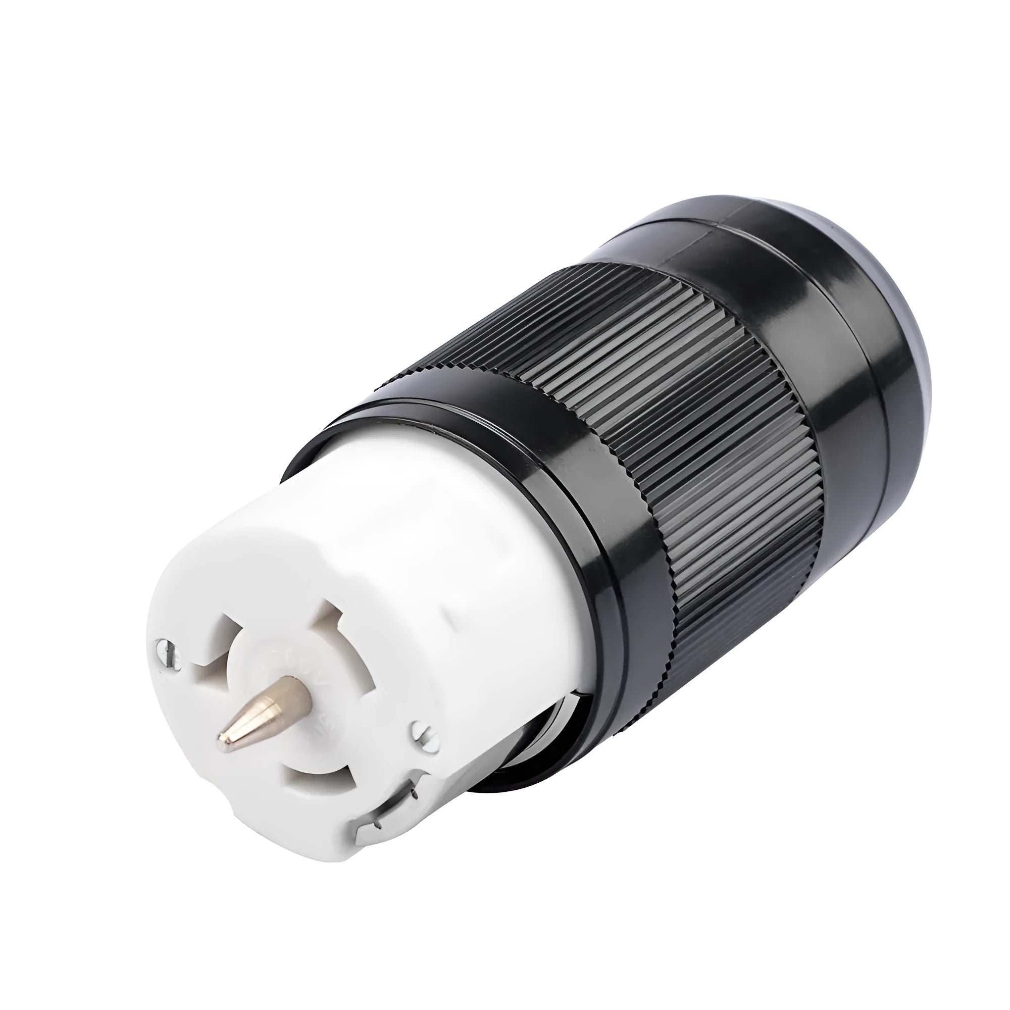 American RV 125V rear pull ring power plug with nylon housing and copper conductors