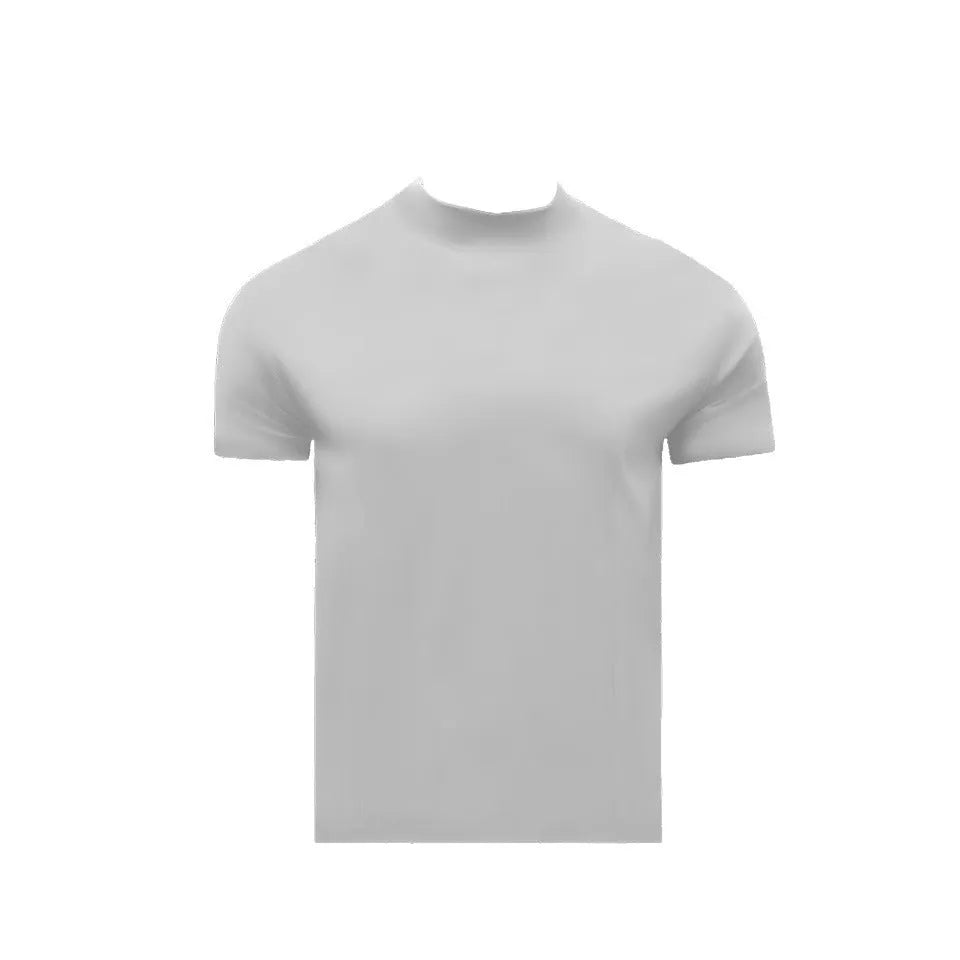 Men's cotton short sleeve pullover shirt in loose fit with drop-shoulder sleeves