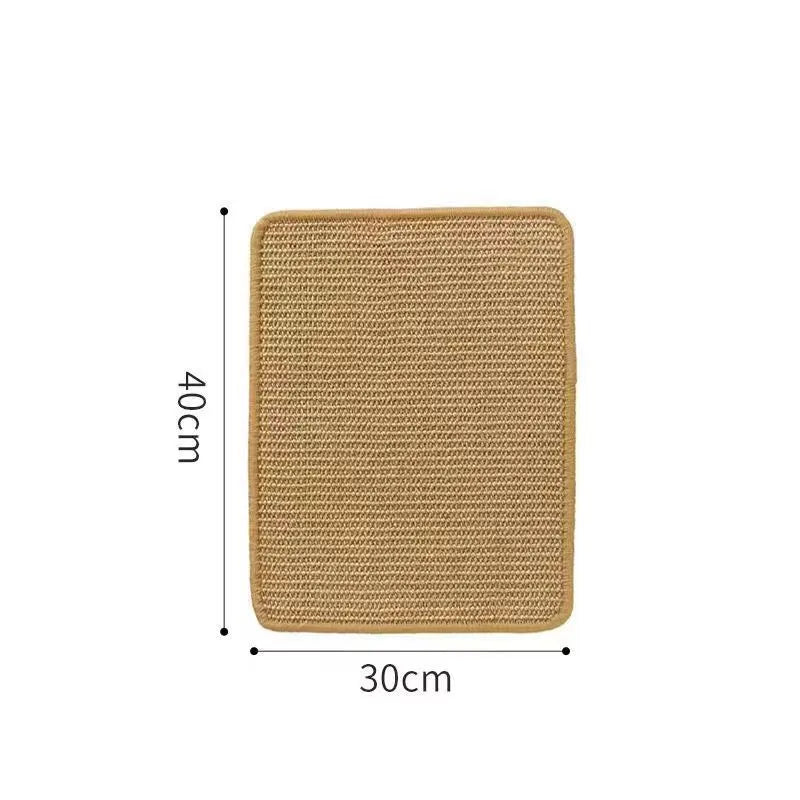 Sisal cat scratch board with woven blanket surface available in small and large pastoral style options