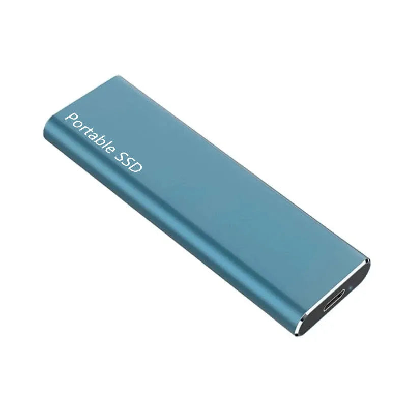 Ultra-thin metal external portable solid-state drive (SSD) for laptop and desktop storage expansion.