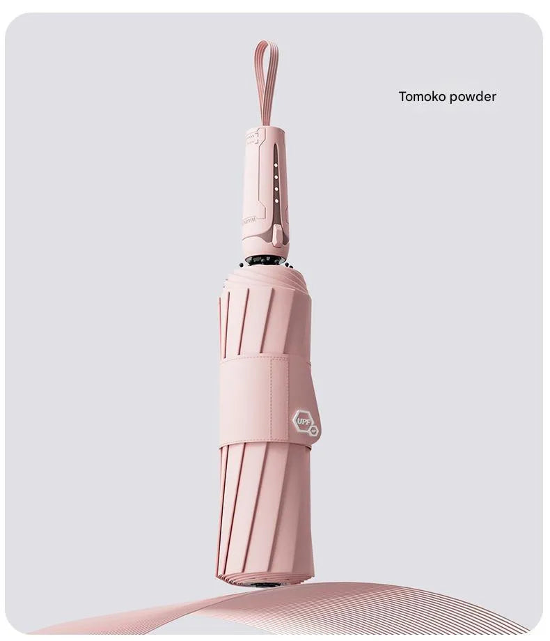 Automatic folding umbrella with 108cm oversized canopy in multiple colour options