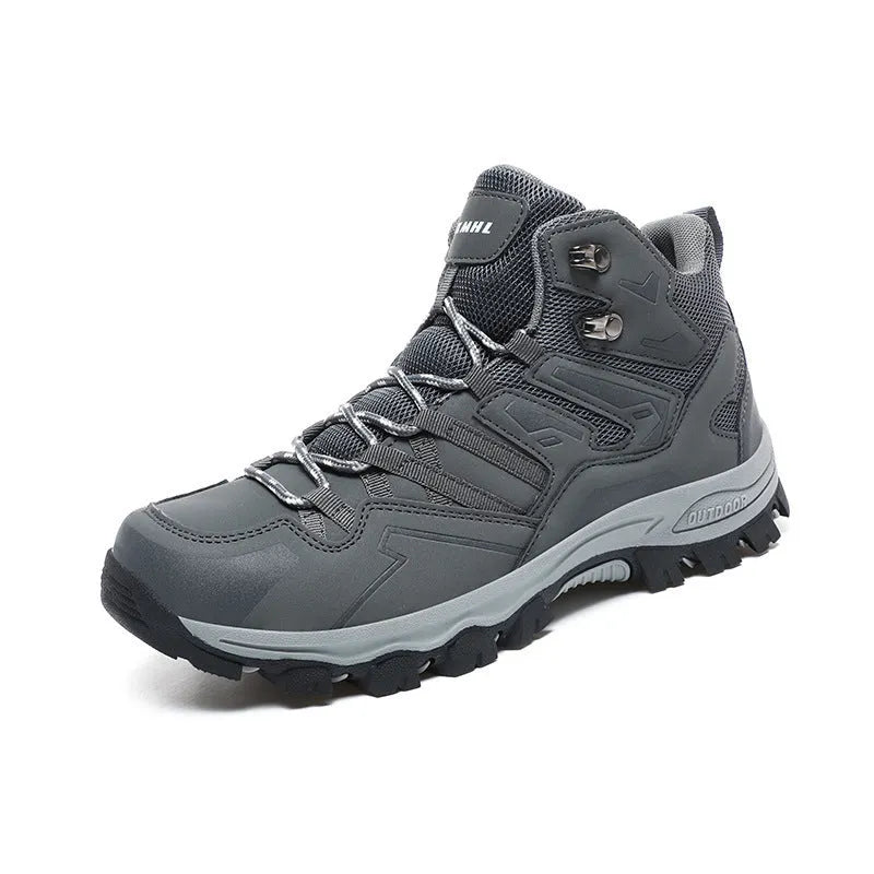 Low-top lace-up hiking sneaker in multiple colours with a flannel upper and rubber sole.