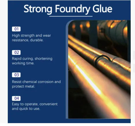 85ml epoxy metal sealant glue tube with push rod, scraper, and sandpaper for stainless steel and copper repairs.