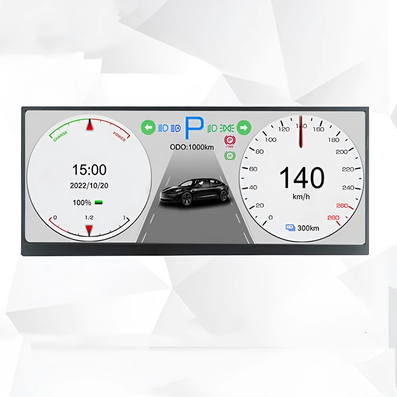12.3-inch vehicle navigation display screen with HD resolution for car central control systems