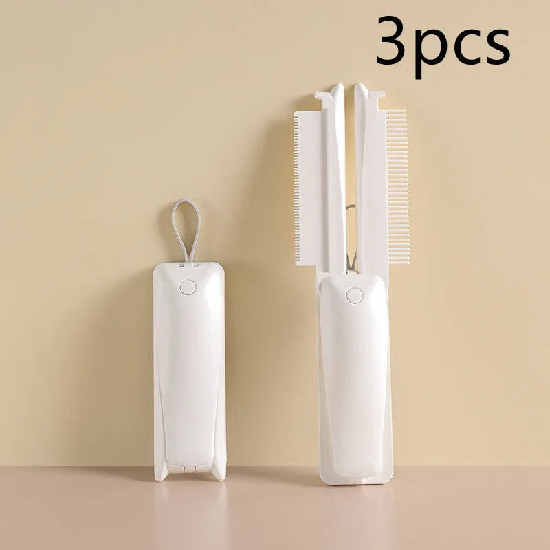 ABS plastic pet grooming brush for dogs and cats in pink, white, or white with blue bowl colour options