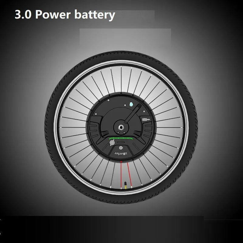 Yunzhilun alloy hub motor and charger for 26-inch electric bicycle conversion kit.