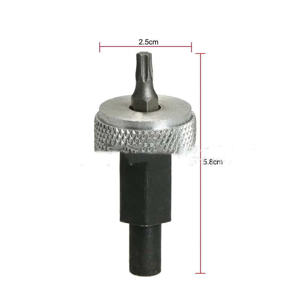 Ignition module wrench tool for distributor block mounting with knurled aluminium knobs