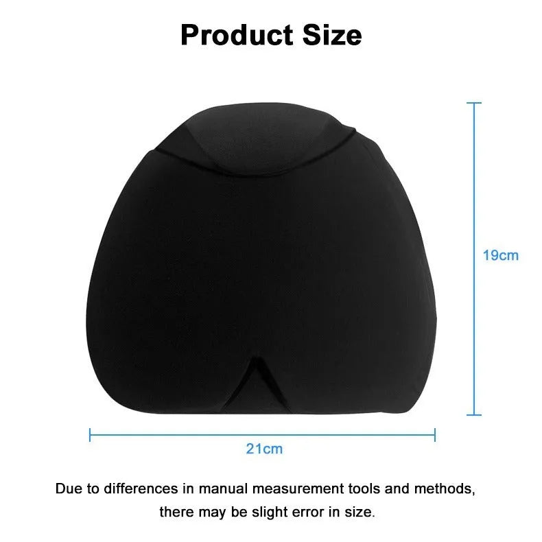 Solid colour cold compress cap for headache relief in black, dark blue, or pink.