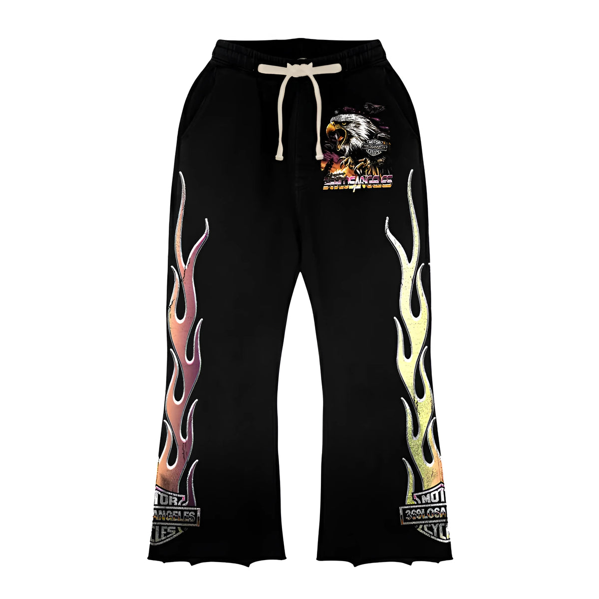 ChampionEagle black mid waist sweatpants for men and women, sports leisure trousers, full length