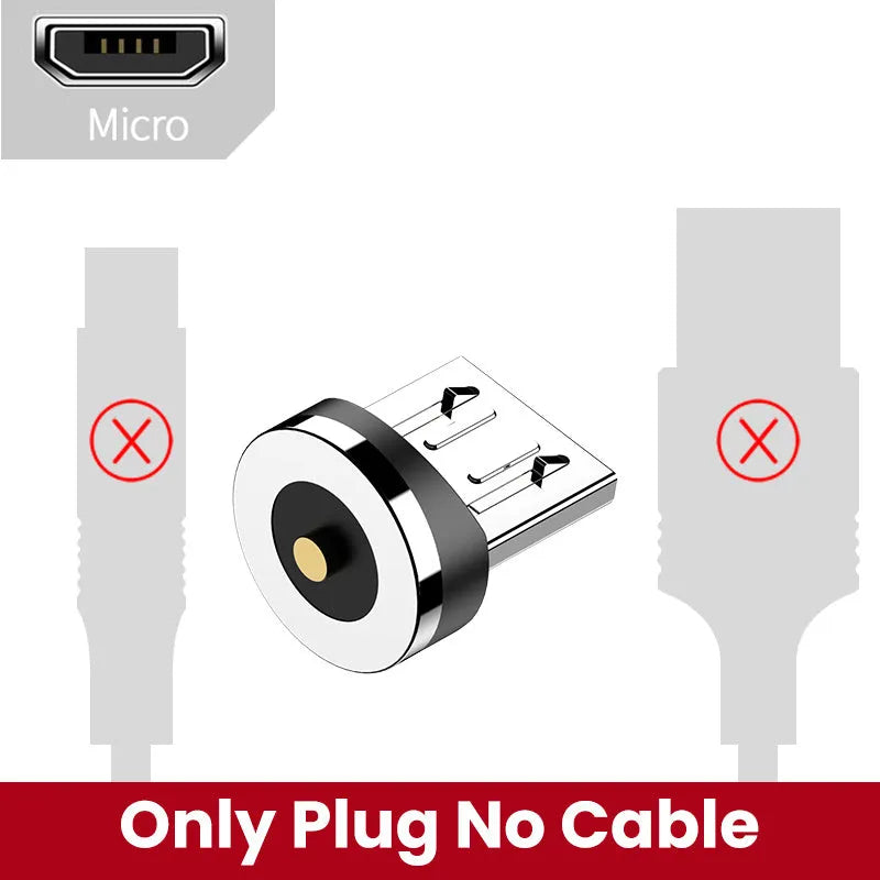Elough 540 degree rotating magnetic charging cable 3-in-1 with seven-pin connector in grey