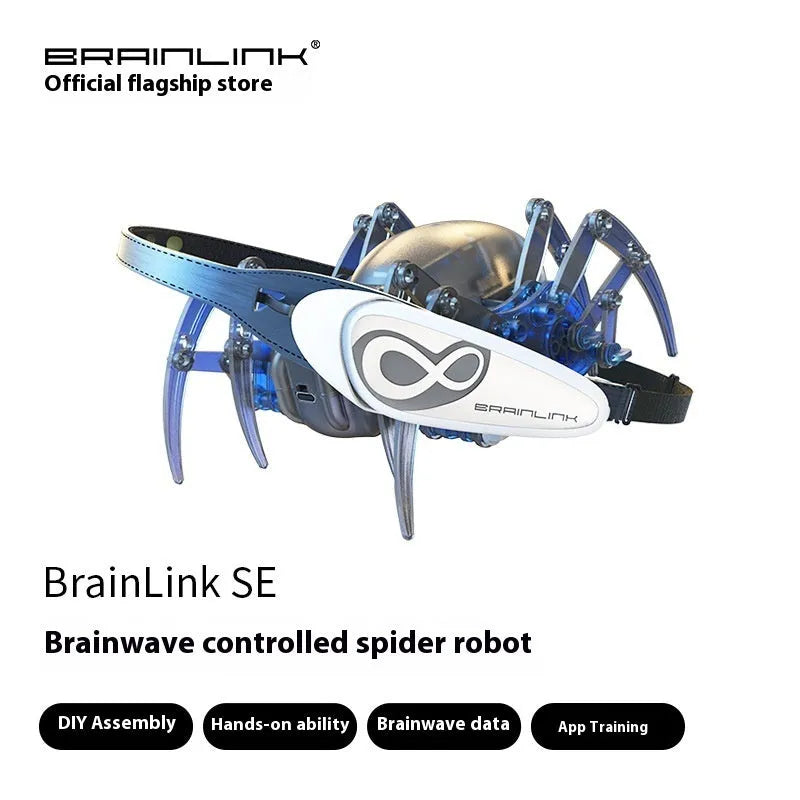 Brainlink SE Spider Suit toy with brain wave detection, environmentally friendly PU and alloy metal construction, 23.5x21.7x8.5cm pack