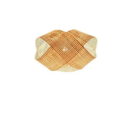 Bamboo woven rattan ceiling lamp in new Chinese style with adjustable height for restaurant lighting