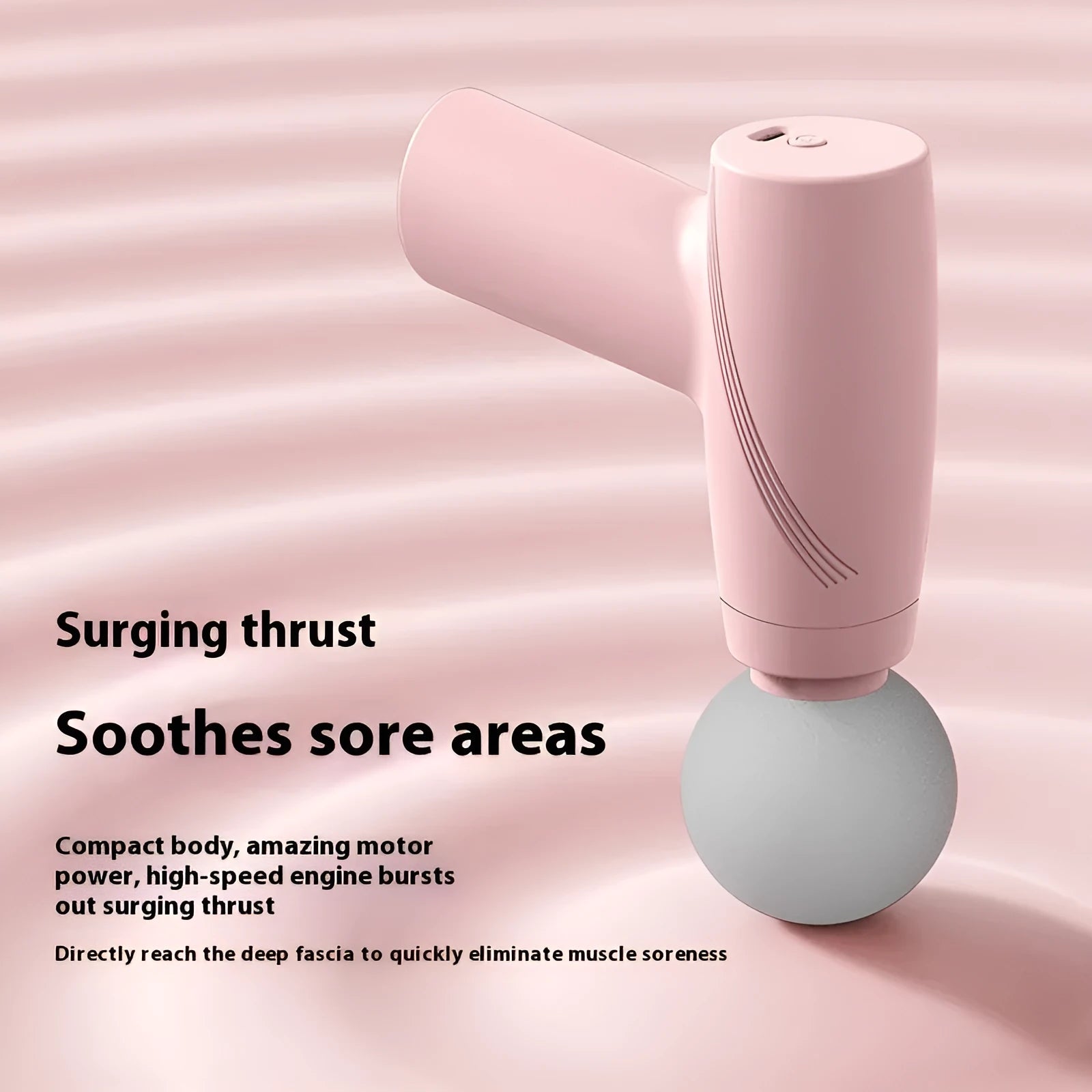 USB portable mini massage gun with brushed motor, three speed gears, and low noise design
