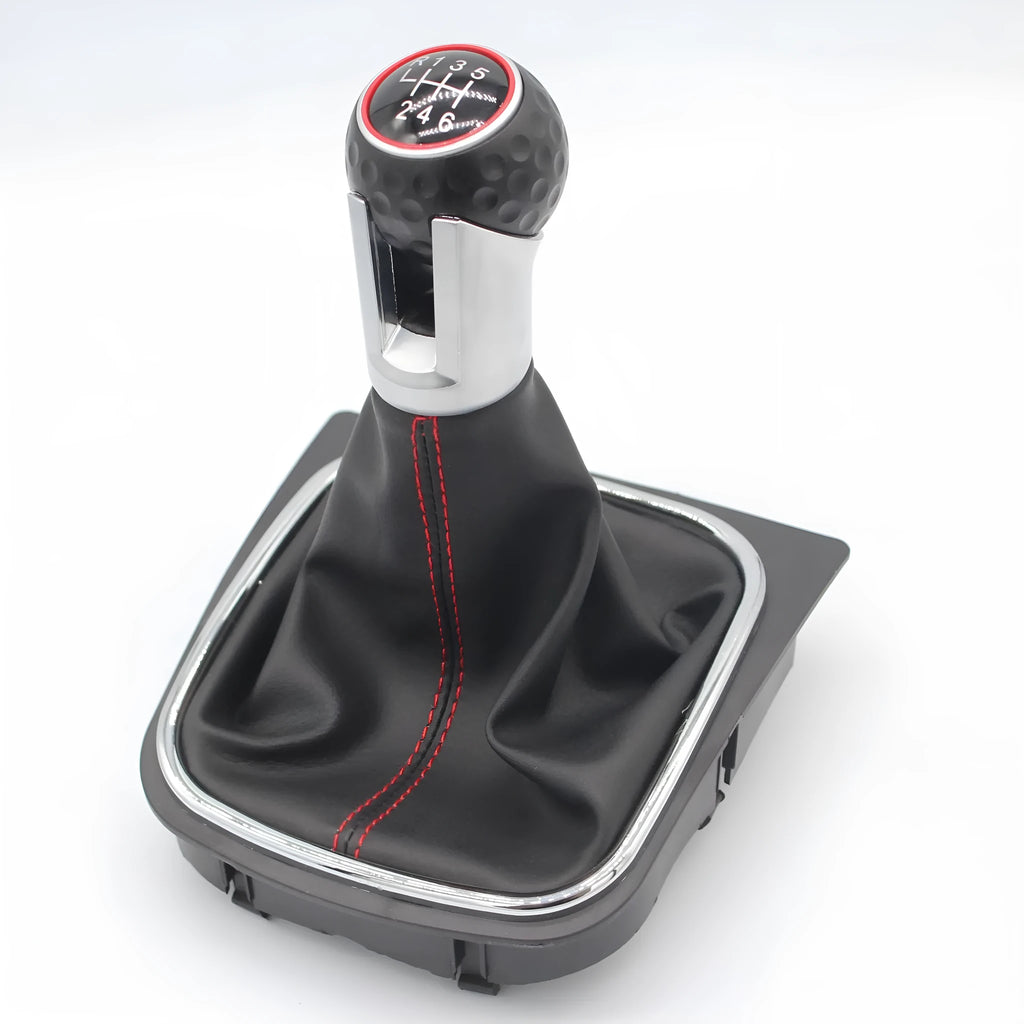 Leather gear lever handball cover dust boot for Volkswagen Golf manual transmission cars.