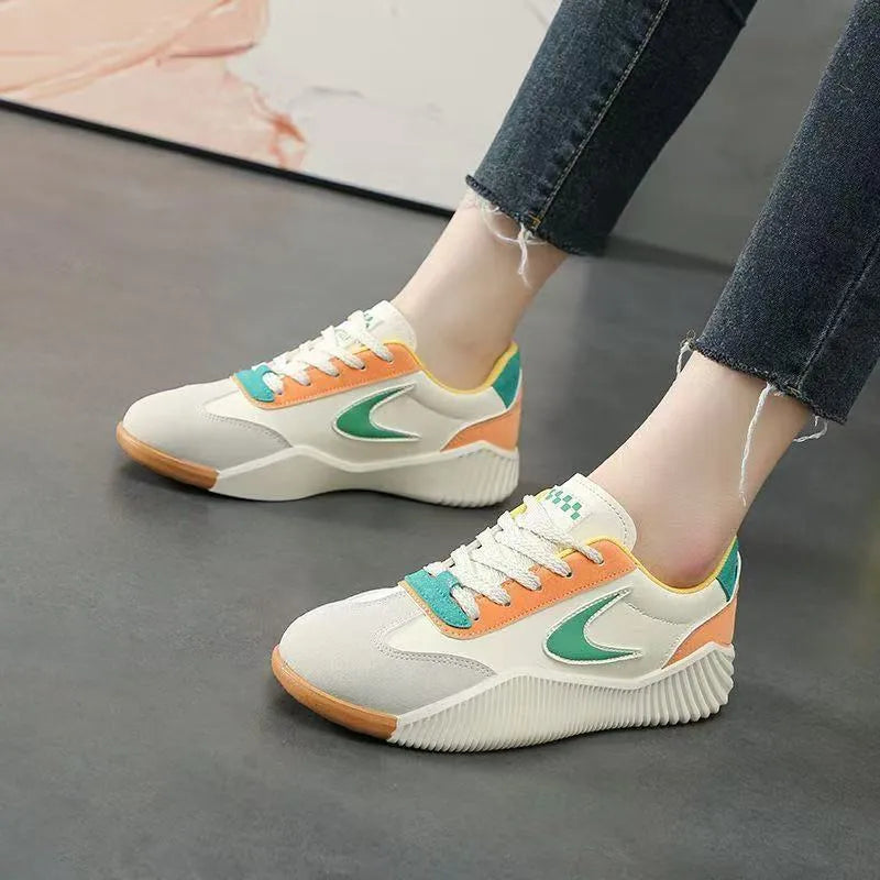 Women's floral print casual sneakers in three colour options with low-top design