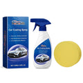 100ml car coating spray in PE bottle with round sponge and hose applicator for vehicle surface treatment