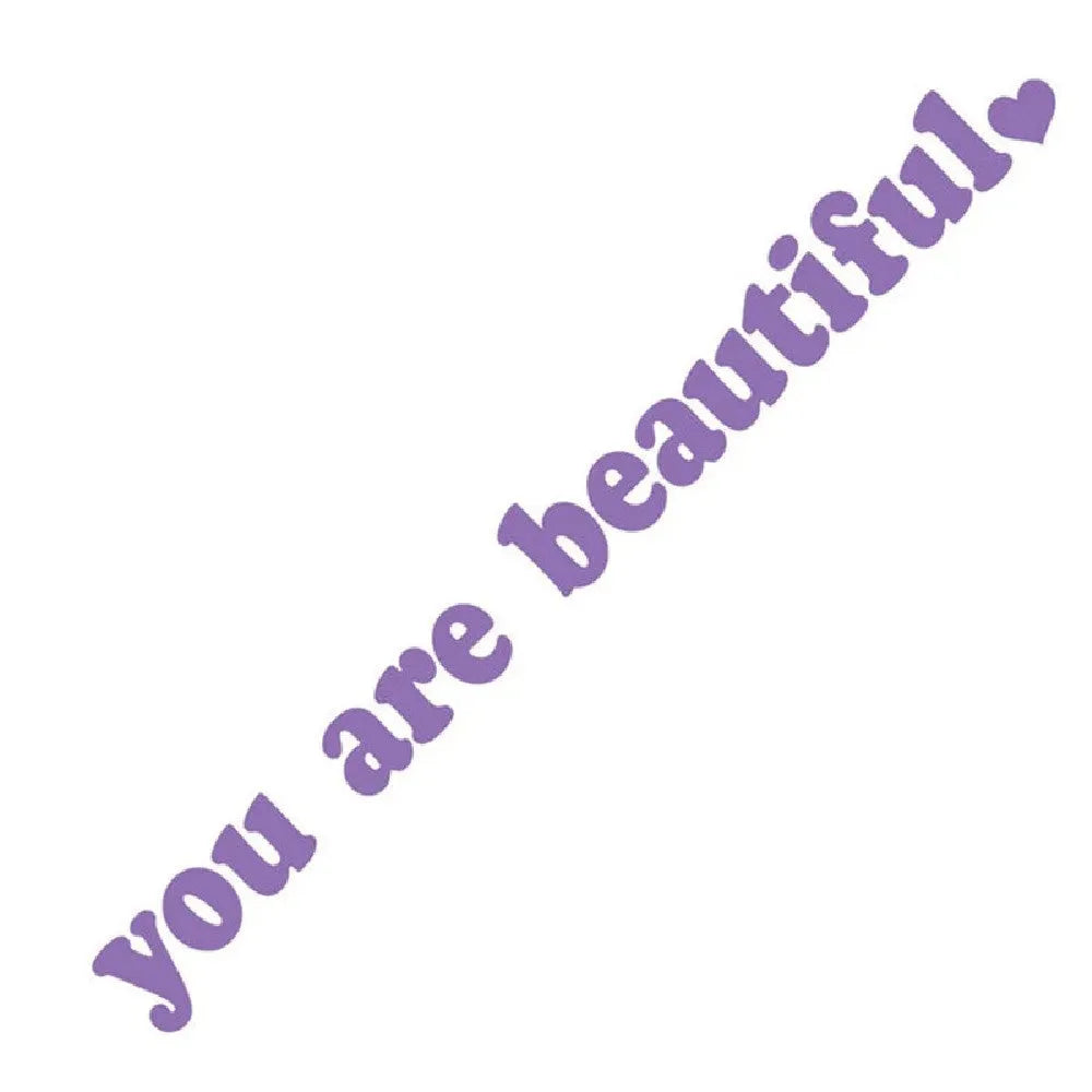 You Are Beautiful PVC vinyl sport sticker in multiple colours for water bottles