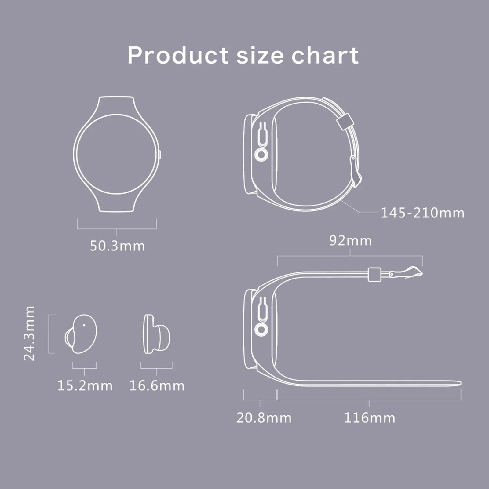 Black Bluetooth headset detached from a smart bracelet with a colour screen, showing a heart rate graph.