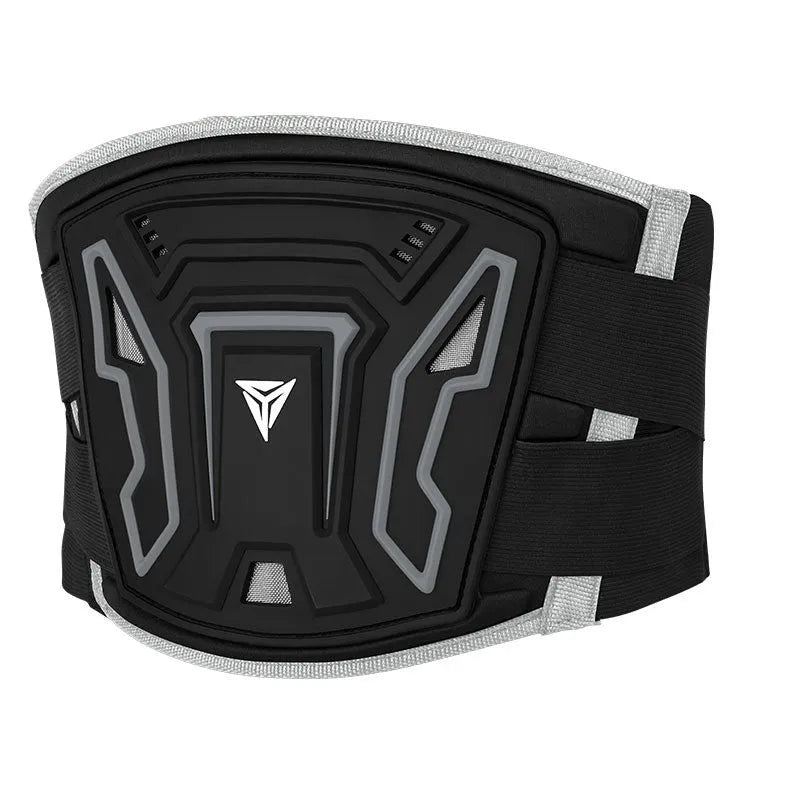 MDL1028 motorcycle waist support harness in black or red colour with adjustable sizing