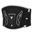 MDL1028 motorcycle waist support harness in black or red colour with adjustable sizing