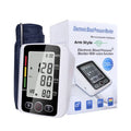 Automatic arm electronic blood pressure monitor with large screen on ABS plastic body