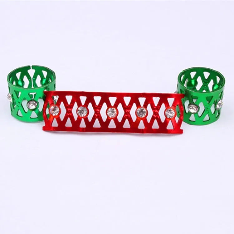 Aluminium hair ring with crown and heart decoration in seven colour options.
