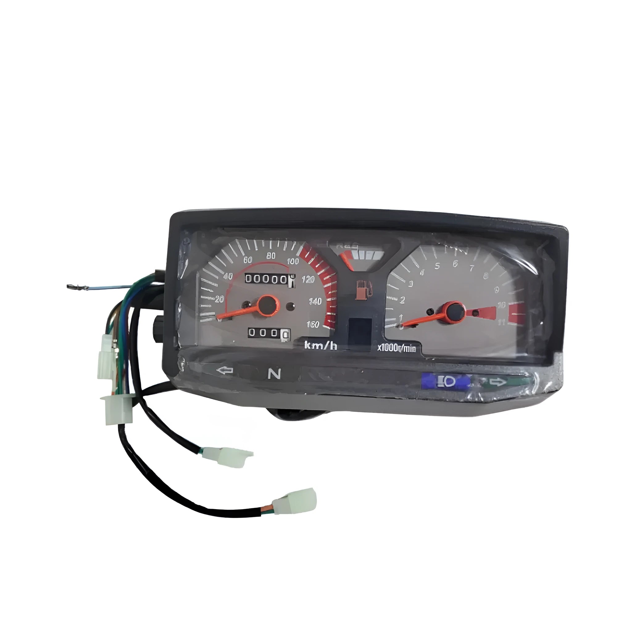 Black alloy motorcycle speedometer suitable for Cgl125 with clear dial face