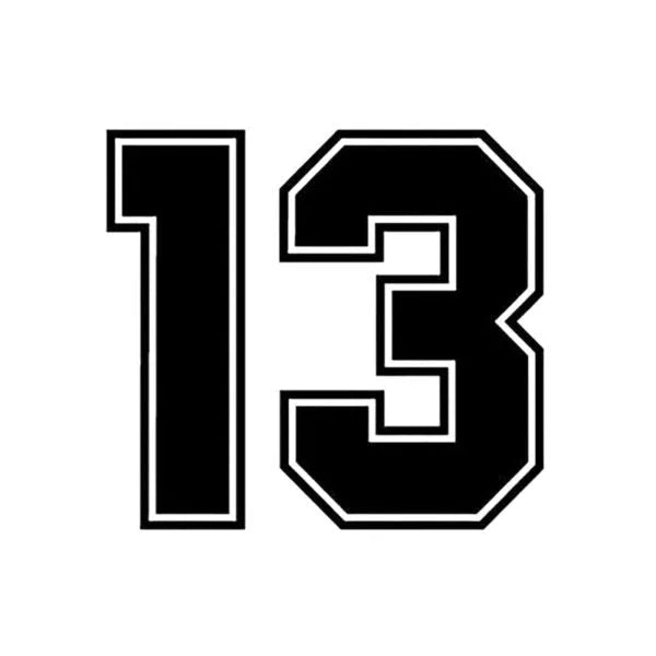 Number 13 funny automobile sticker in black, 15cm, PET material, designed for car rear window